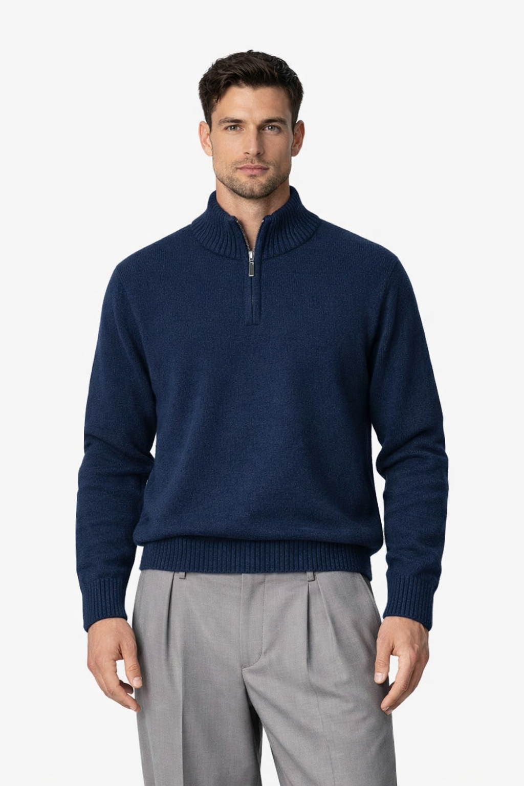 Clevain - Pull en maille à demi-zip