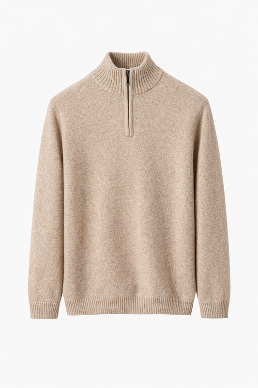 Clevain - Pull en maille à demi-zip