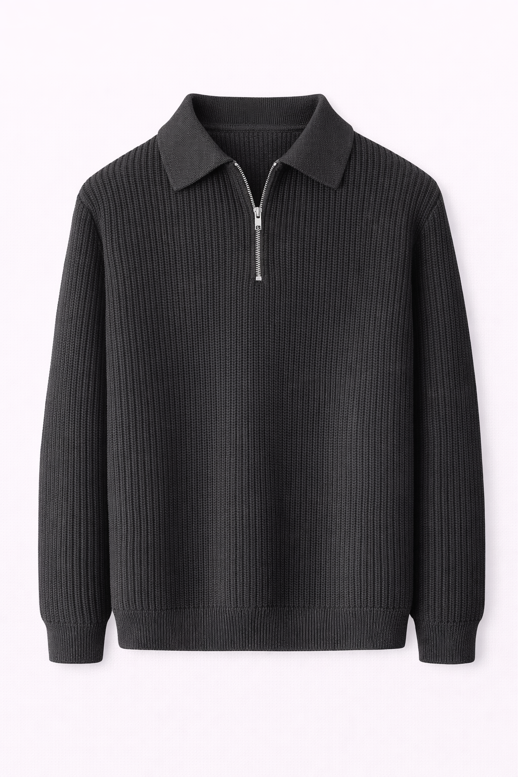 Clevain - Pull en maille à demi-zip rétro