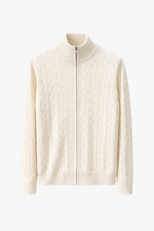 Clevain - Pull en maille torsadée grande taille