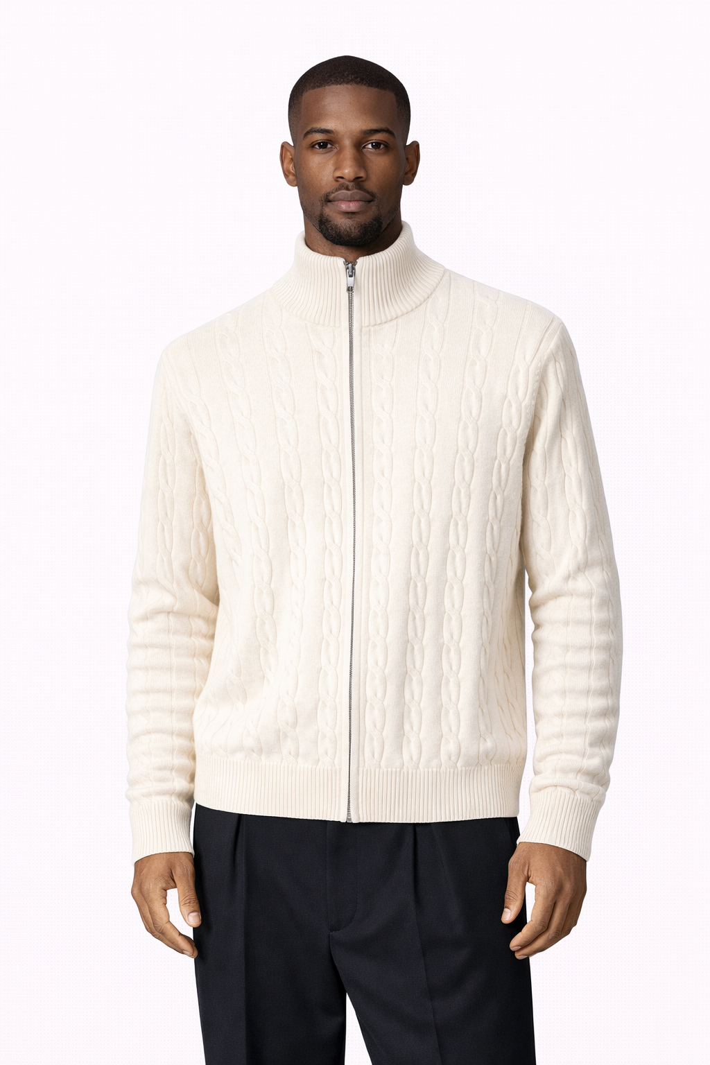 Clevain - Pull en maille torsadée grande taille