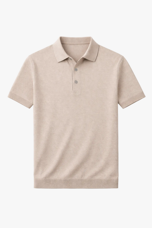 T-shirt polo fin à manches courtes Clevain