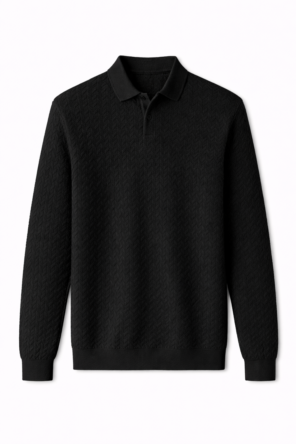 Clevain - Polo texturé à manches longues 