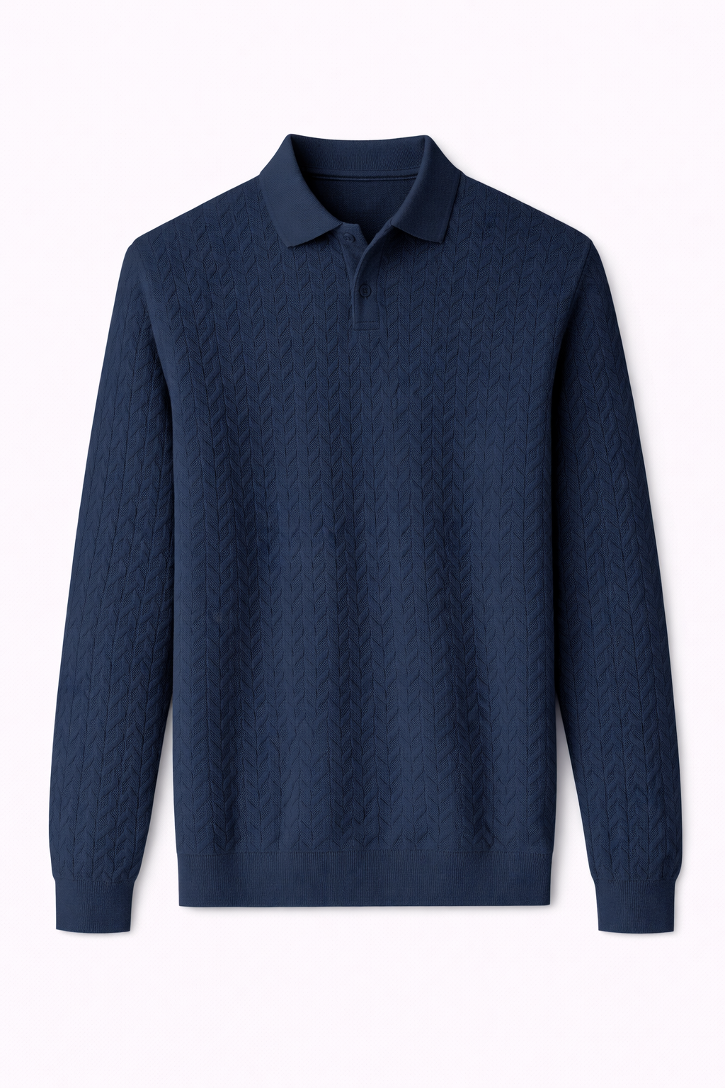 Clevain - Polo texturé à manches longues 