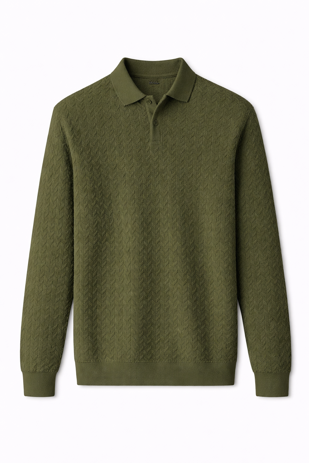 Clevain - Polo texturé à manches longues 